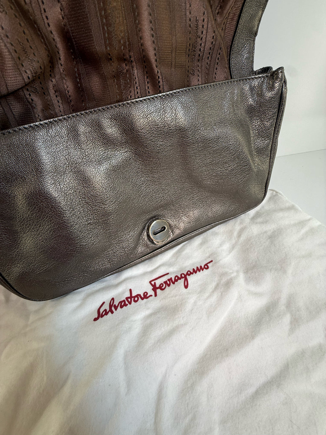 Salvatore Ferragamo Pillowed Gancini Shoulder Designer Bag