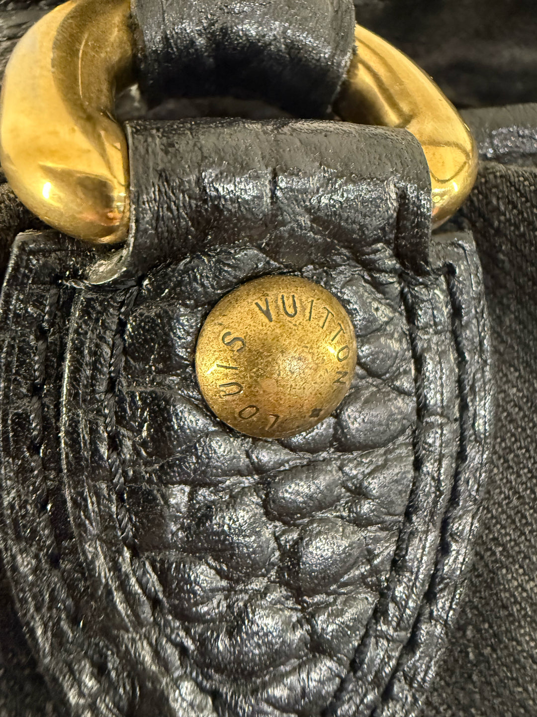 Louis Vuitton Black Denim Neo Cabi MM Designer Bag