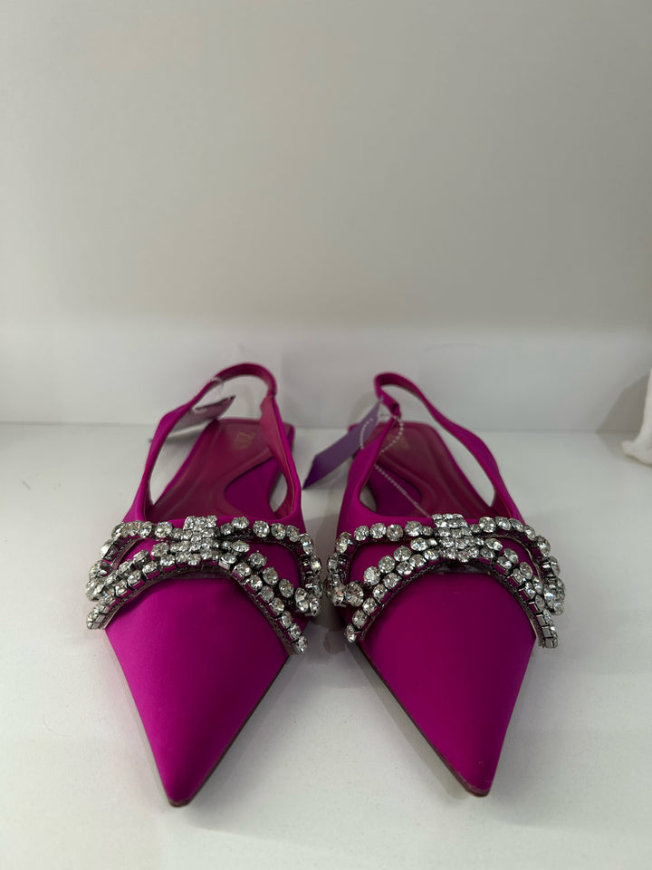 Zara Hot Pink Slingbacks Size 39