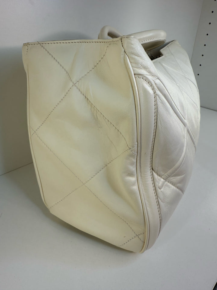 Salvatore Ferragamo Diamond Quilted Double Handle Tote