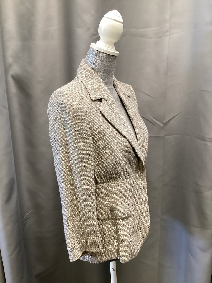 Escada Hidden Closure Sequin + Tweed Jacket Size 6