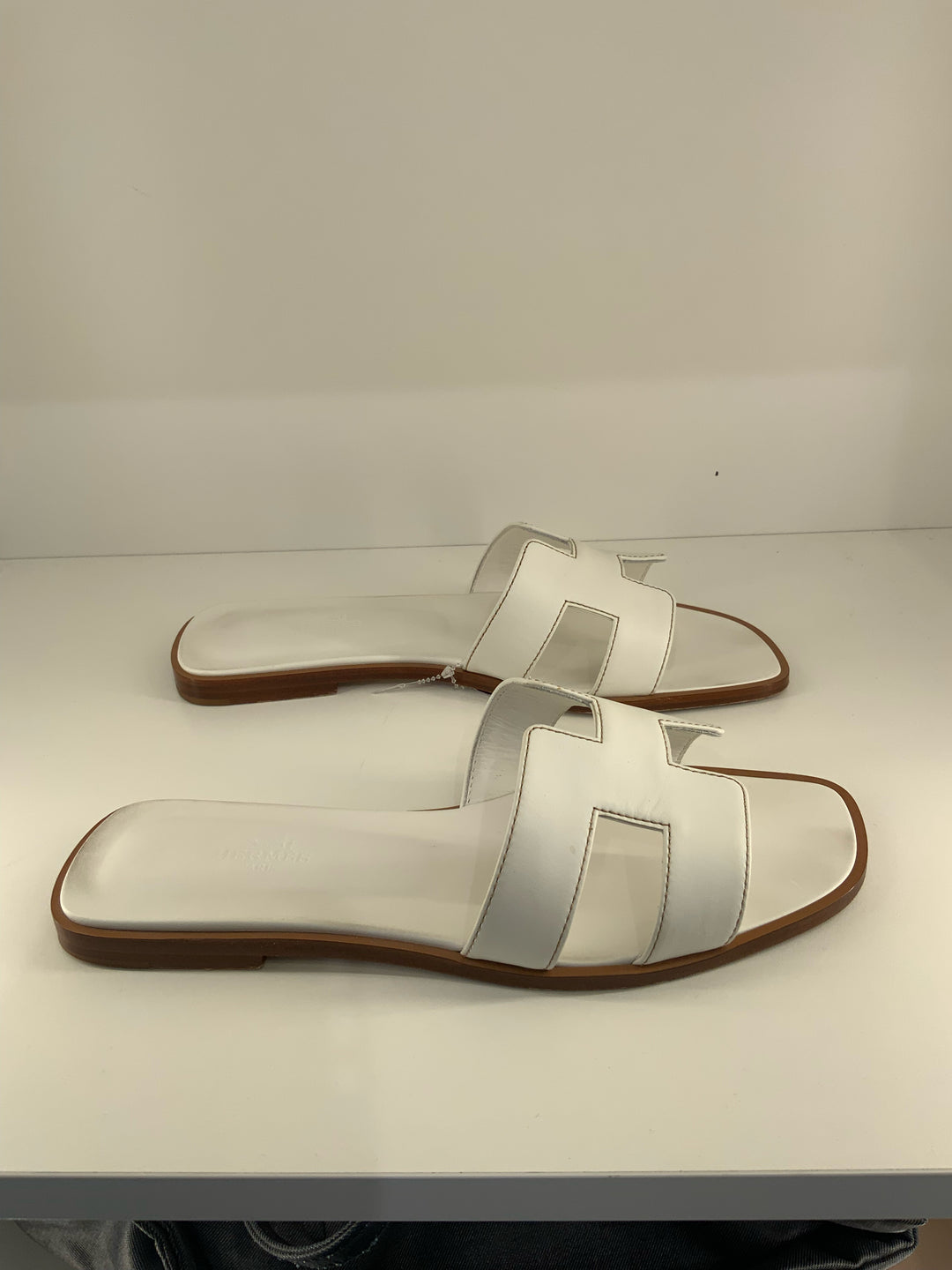 Hermes' Oran" H Slide Shoes Sz 38.5