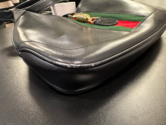 Gucci Medium Jackie Green/Red Stripe Shoulder Bag