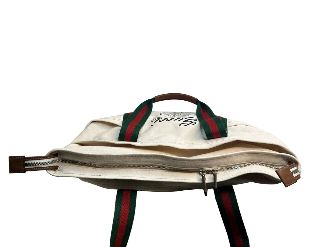 Gucci Moitessier Crest Large Canvas Tot Designer