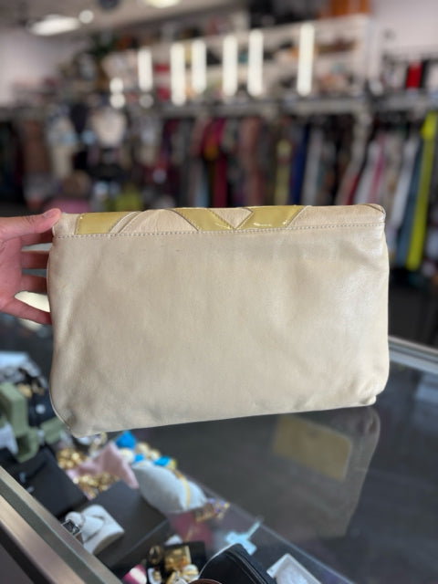 Fendi Leather Clutch Shoulder Bag