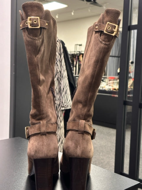 Coach Boots Sz 8.5 Suede Brown Shoes