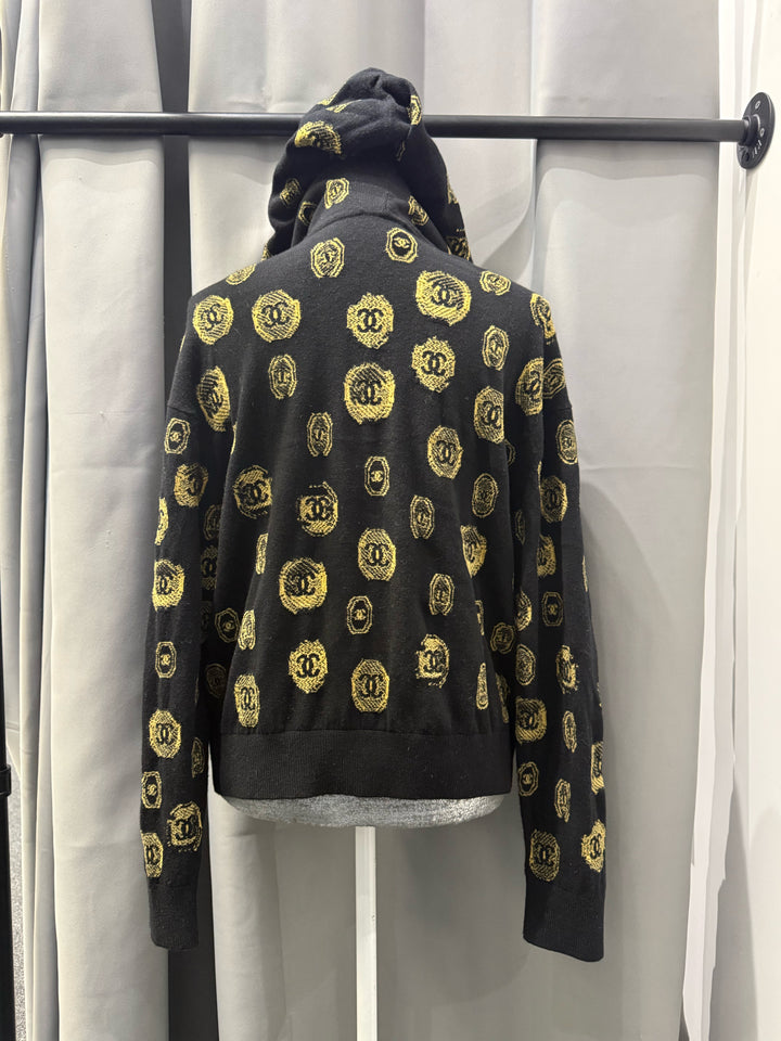 Chanel 2021L/S Cashmere Hooded Sweater Size 36