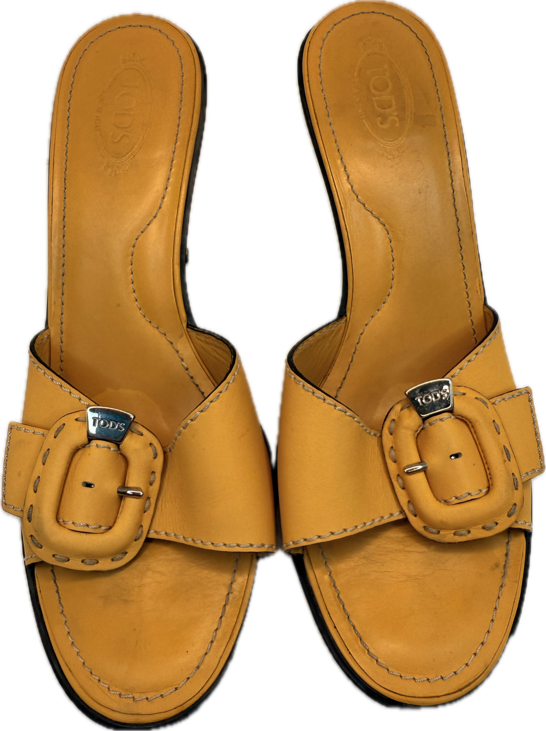 Tod's Marigold Leather Shoes Sz 38.5