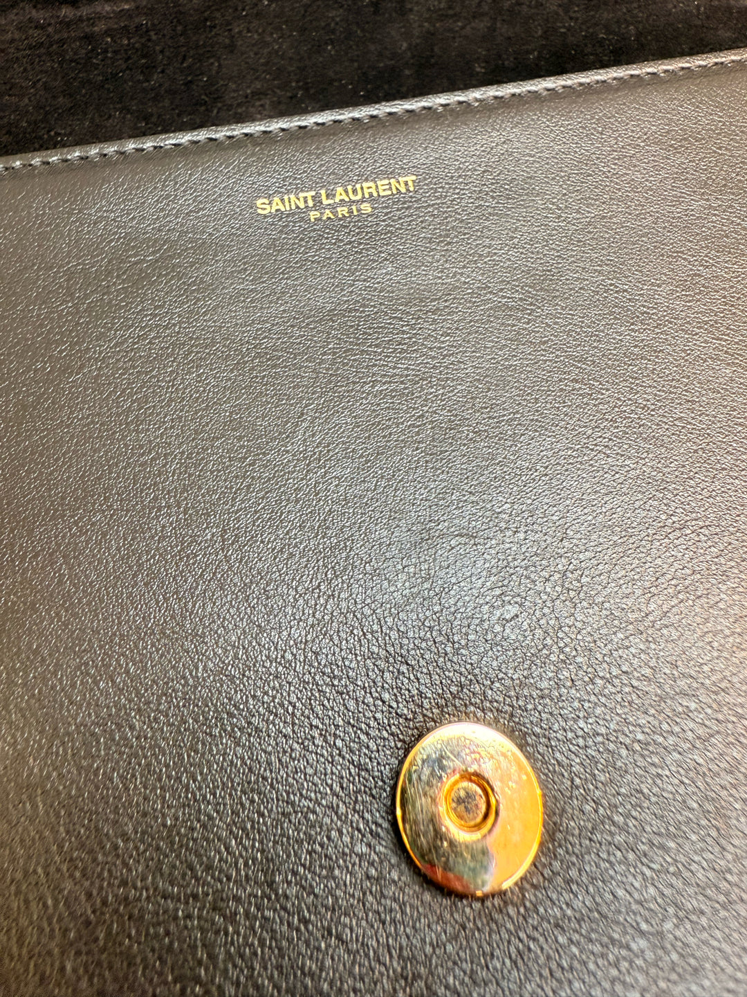 Yves Saint Laurent Black w/ Y Logo Designer Bag