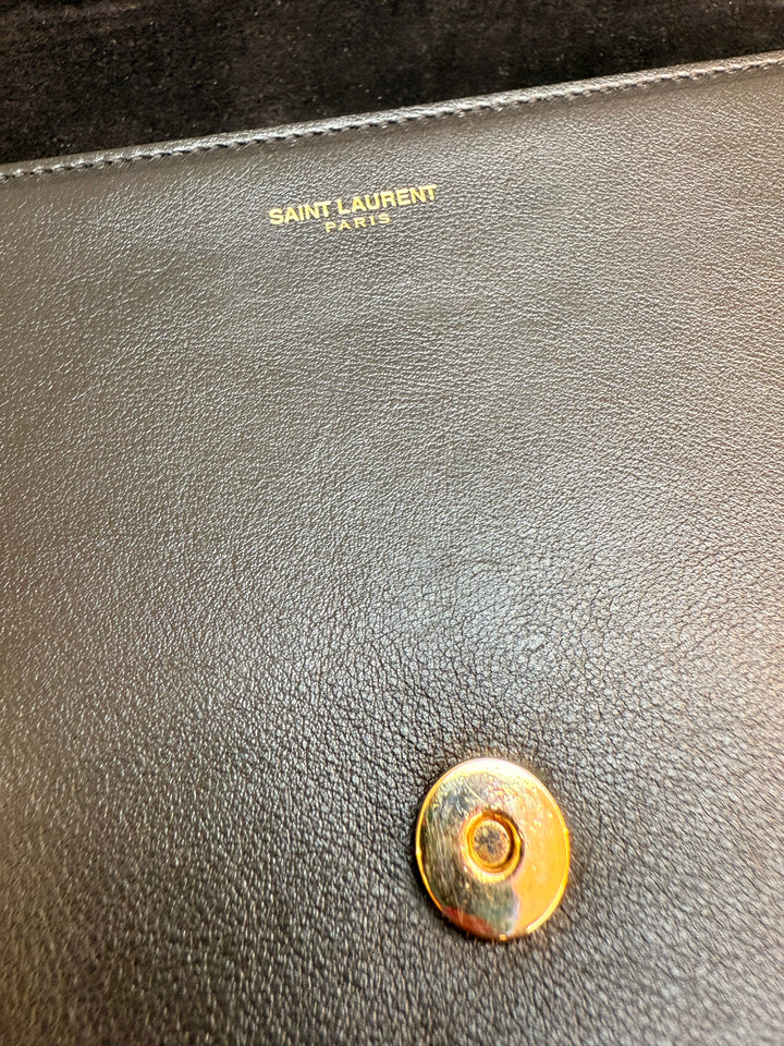 Yves Saint Laurent Black w/ Y Logo Designer Bag