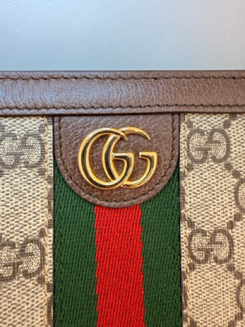 Gucci Unisex Canvas Ophidia GG Supreme Canvas Cosmetic Case