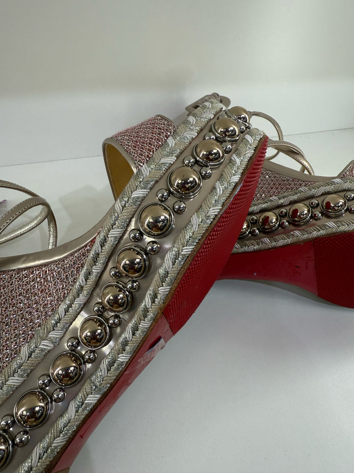 Christian Louboutin Wedge Sandals Sz 40