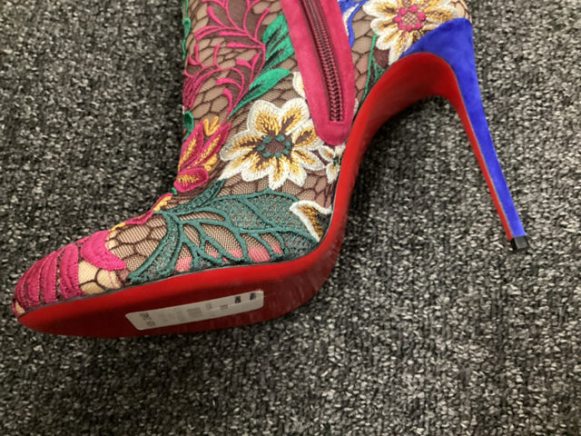 NIB Christian Louboutin Sz 40 Miss Tennis Ankle 100 Boot Shoe Pre Loved