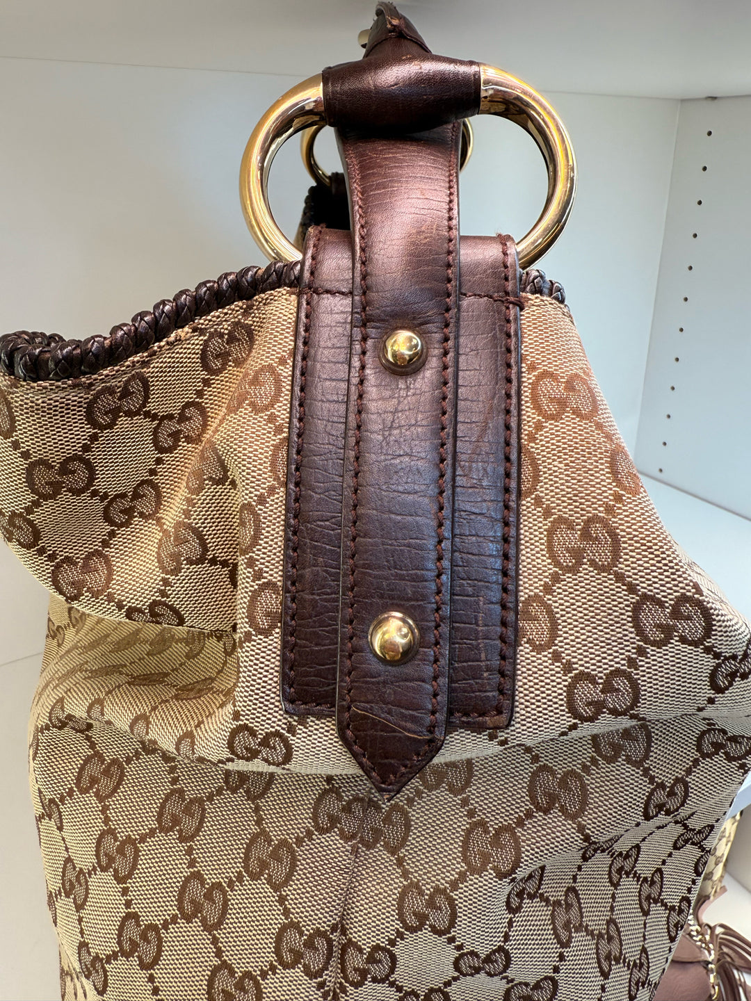 Gucci Large Horsebit Hobo Designer Bag