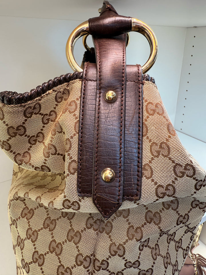 Gucci Large Horsebit Hobo Designer Bag