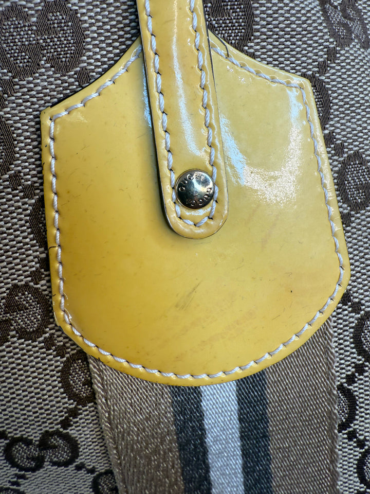 Gucci Jolie Tote w/ Yellow Trim Designer Bag