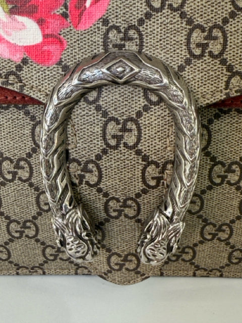Pre Owned Gucci Dionysis Bloom Silver Hardware Designer Bag