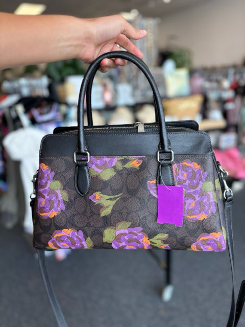 Coach Satchel Leather 2 Handle Hand Bag