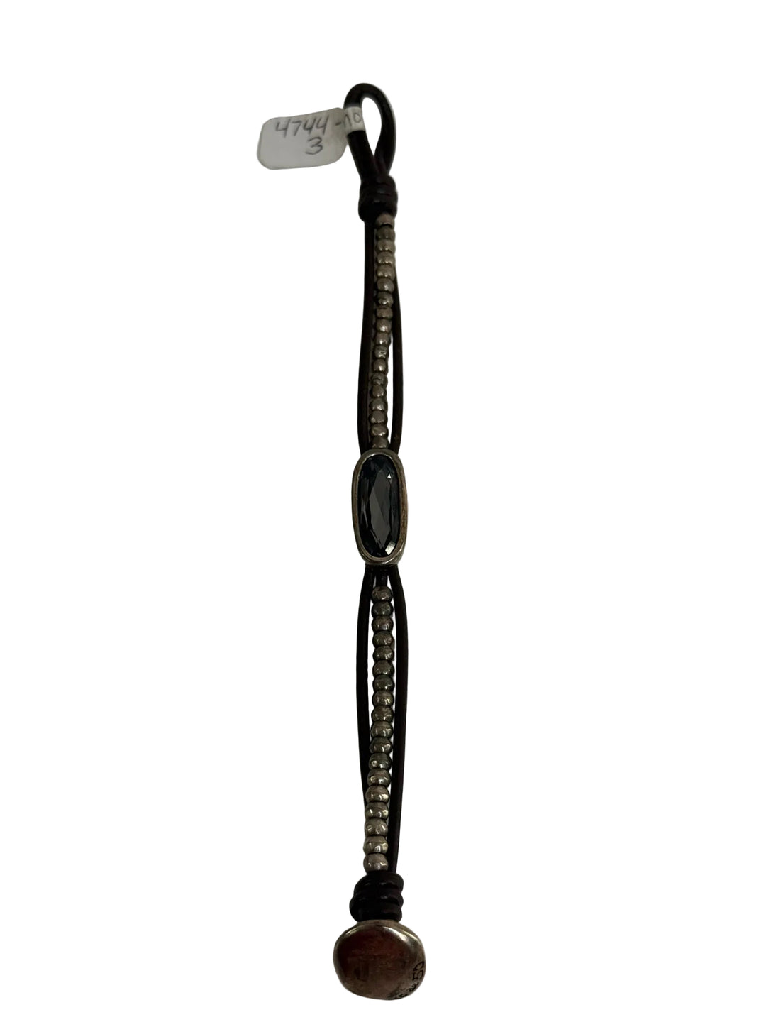 Uno De 50 925 Beads & Leather Bracelet