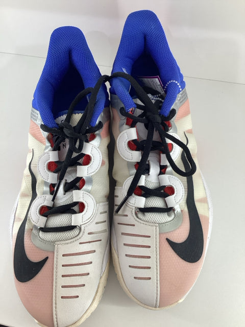 Pre Owned Nike Sz 8.5 Zoom Court White/Blue/Red Sneakers