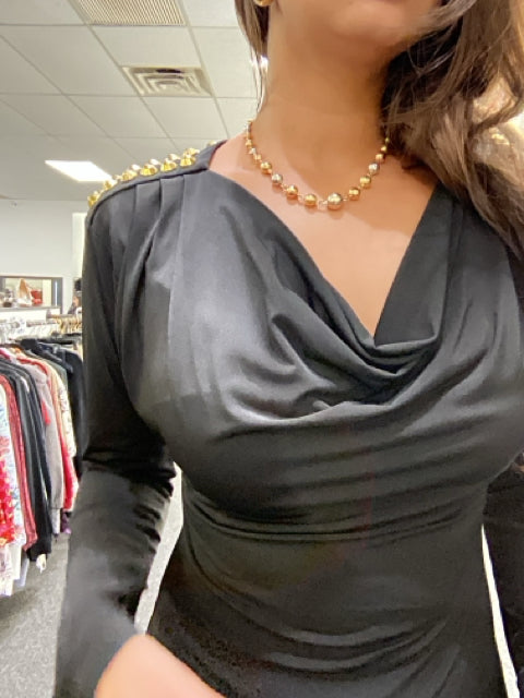 BCBG Sz S Black w Studs Dress