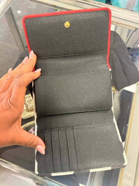 Pre Owned Dolce & Gabana Red, Black and White Leather Mini Designer Bag W/ Dustbag