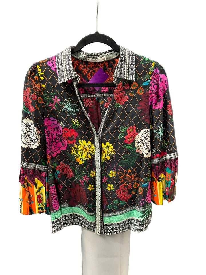 Alice & Olivia Silk Blouse Sz S