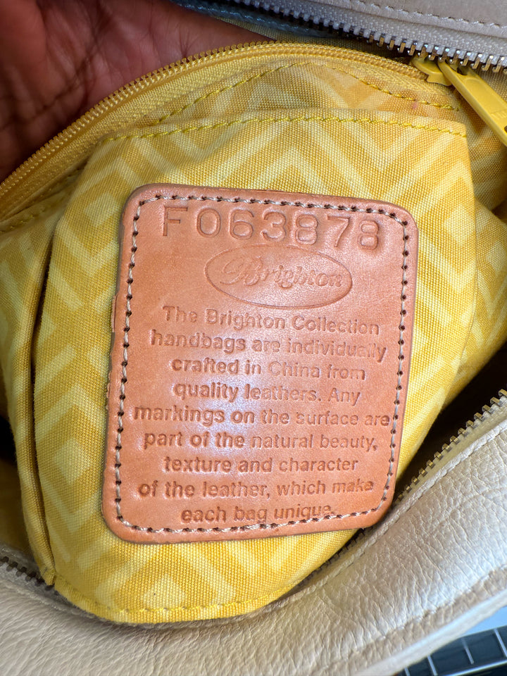 Brighton Small Leather Tote w/ Embossed Flower Pattern