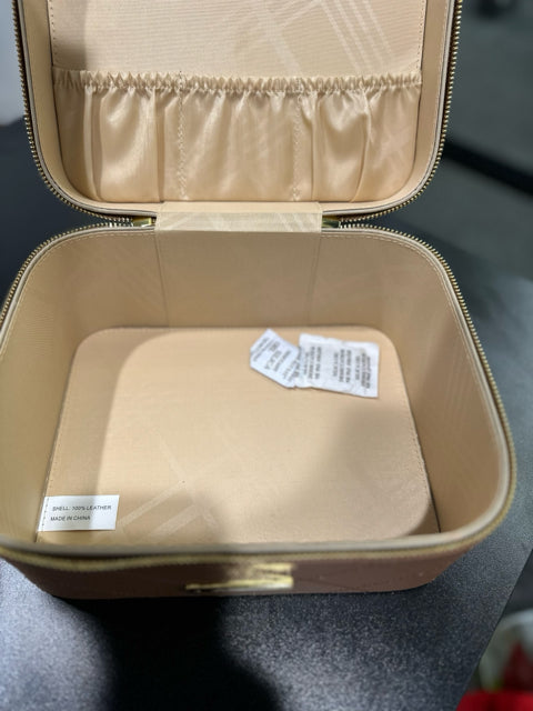 Joy Mangano Tan Cosmetic Case