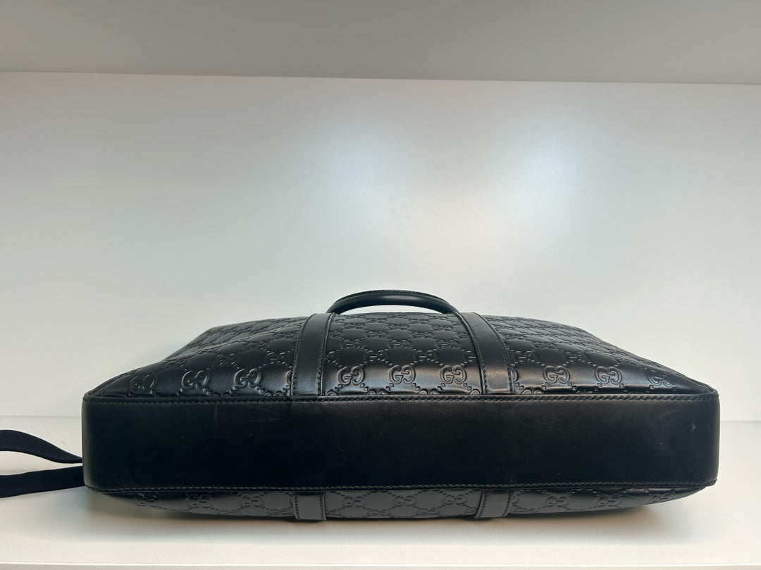 Gucci Guccissima Computer Briefcase w/ Strap Designer Bag