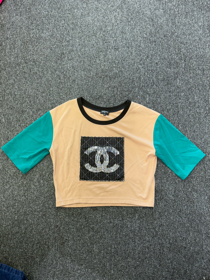 Chanel Crop T-shirt Top Size 36