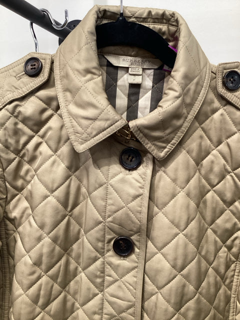 Burberry Sz S Beige Quilted Coat/Jacket