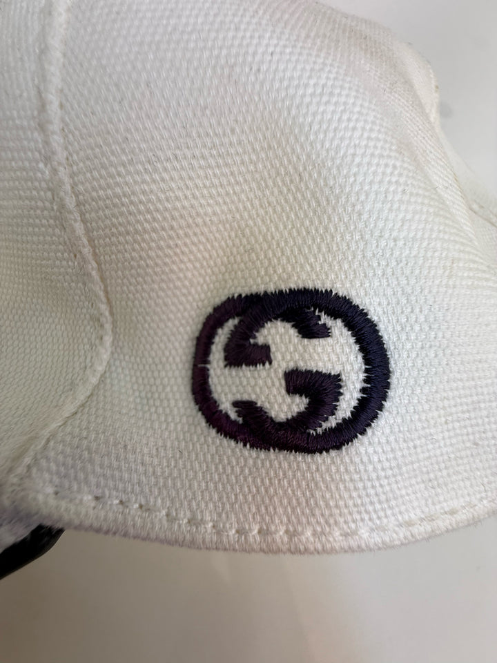 Gucci White Baseball Cap Size L