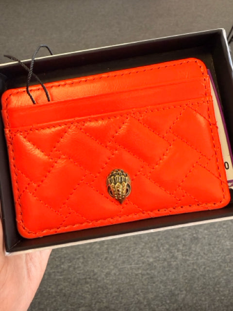 NIB Kurt Geiger Orange Quilted Leather Card Case
