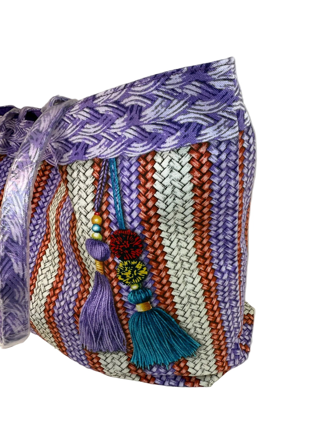 Large Braided Print Tote