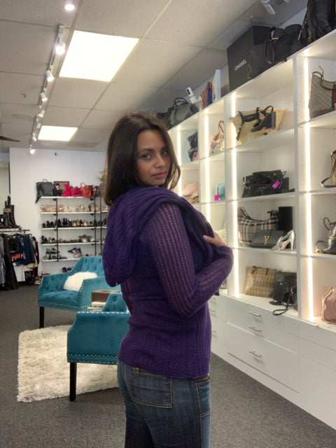 Pre Owend Prada L/S Crew w/ Sweater Cardigan Twin Set Mohair & Nylon  60% if Christos sells start 398for show TWIN SET