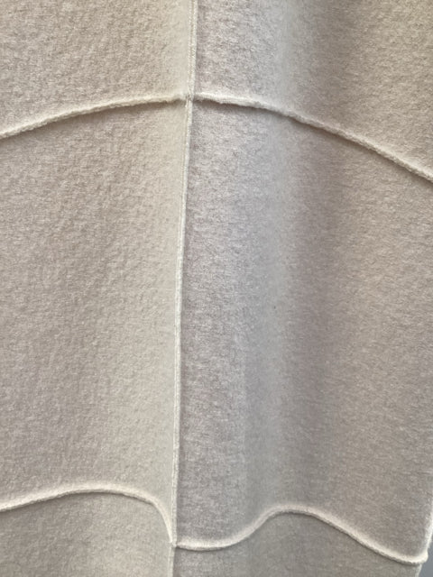 Chanel Size 38 Black and Creme Sleeveless Wool Gown Dress