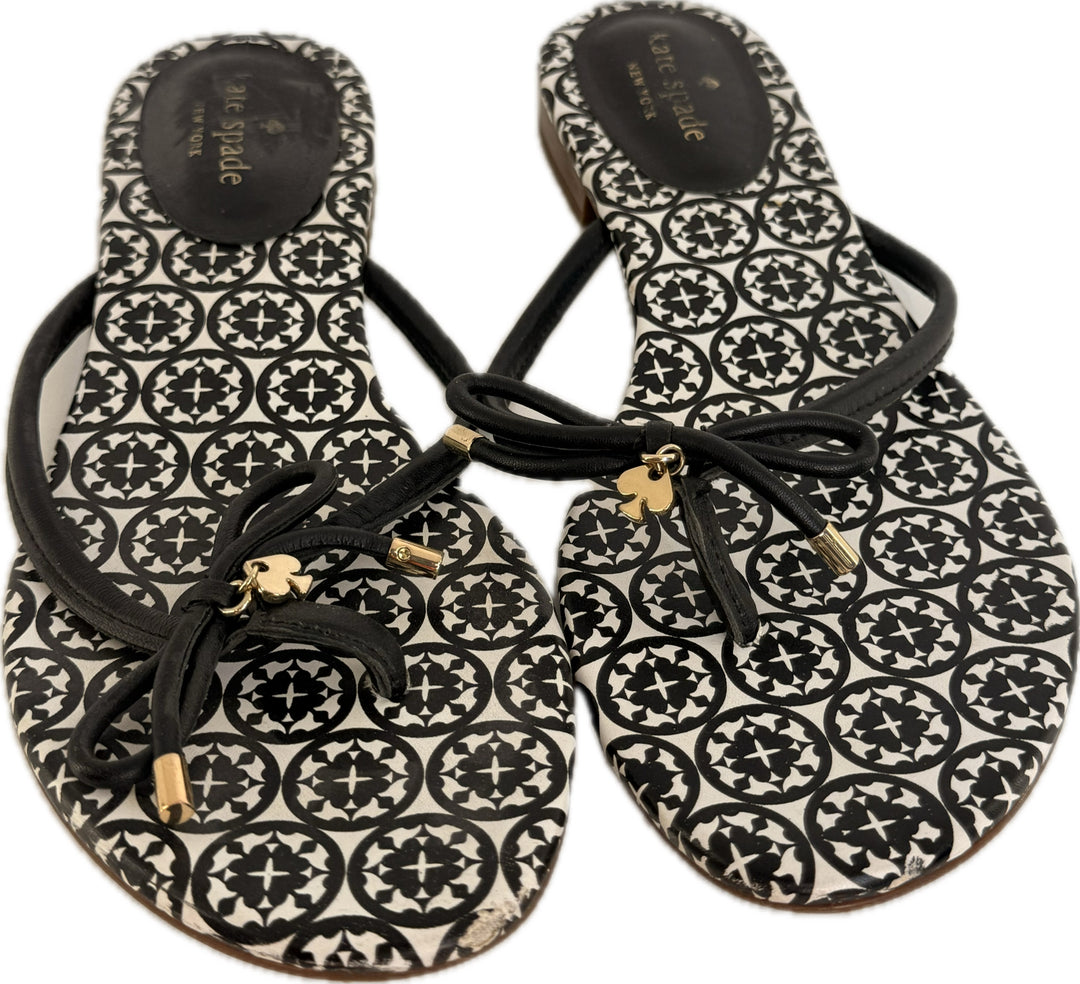 Kate Spade Thong W/ Bow Sandals Sz 9.5