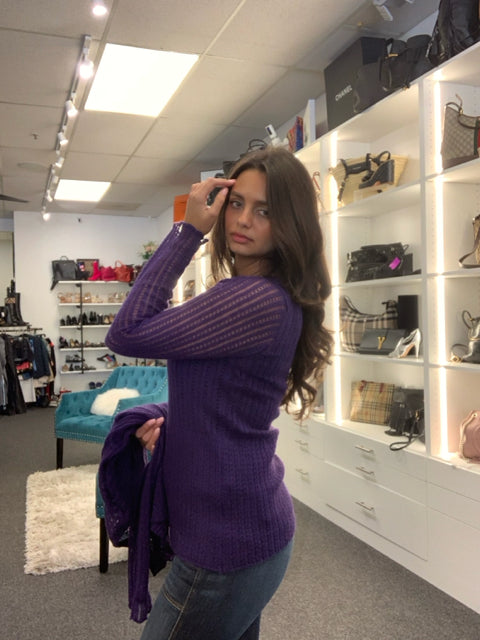 Pre Owend Prada L/S Crew w/ Sweater Cardigan Twin Set Mohair & Nylon  60% if Christos sells start 398for show TWIN SET