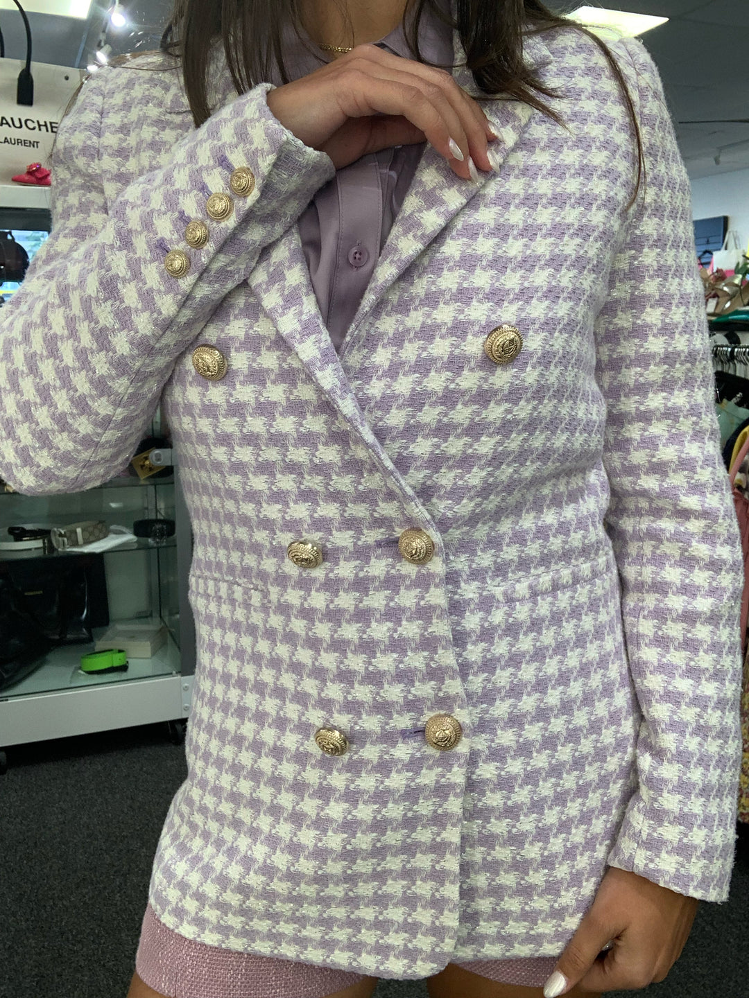 NWT Generation Love Houndstooth Blazer Sz XS