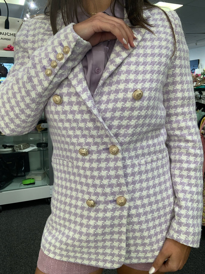 NWT Generation Love Houndstooth Blazer Sz XS