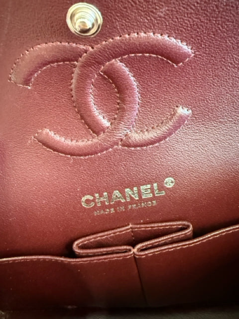 Chanel Caviar Black Small Classic  Shoulder Crossbody Bag Full Set