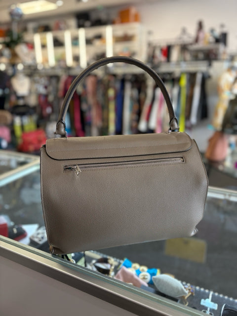 Celine Leather Taupe Large Hand Bag