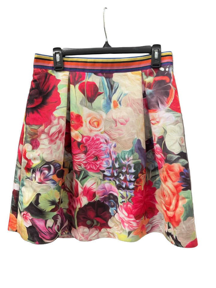 Ted Baker Multi Color Floral Flair Pleated Skirt