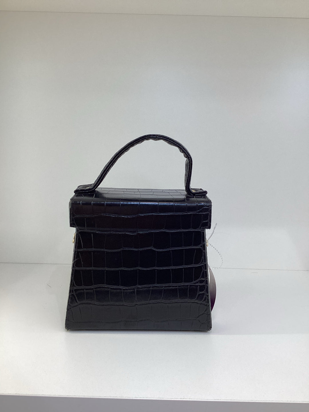 Zara Top Handle Croc Embossed Mini Handbag