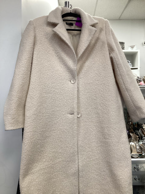 Pretty Little Thing Sz 2 Cream Fleece Coat