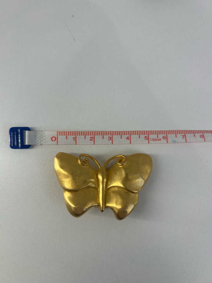Vintage Givenchy Gold Clip On Butterfly Earrings