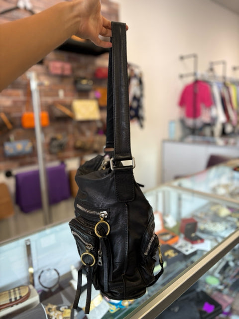 Chloe Black Leather Multi Silver ShoulderSsatchel Bag