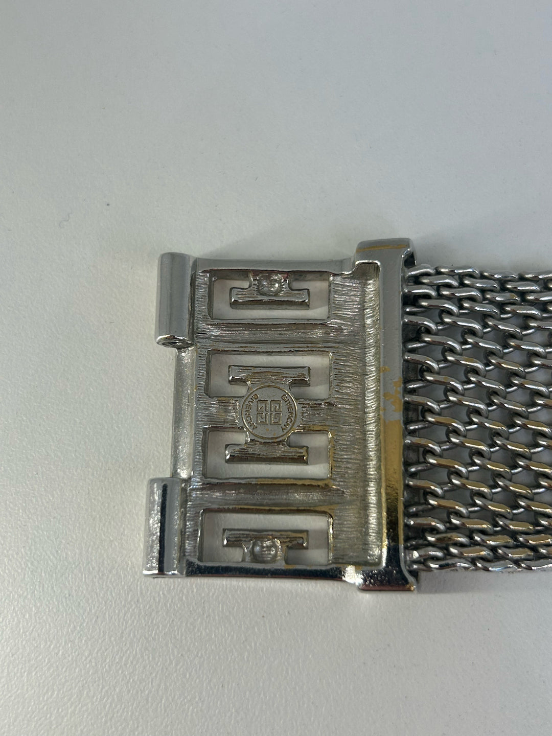 Vintage Givenchy 1.5" Mesh 2 Tone Bracelet