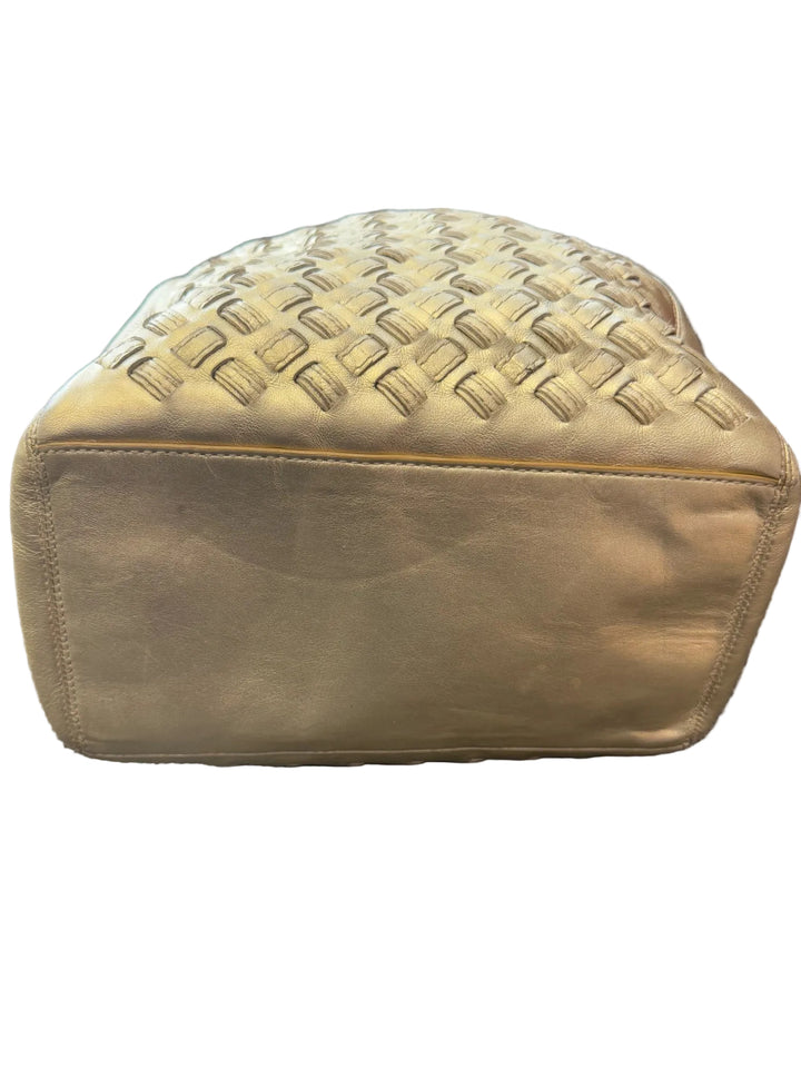 Coach Basket Weave Design w/side Pockets Tote Bag